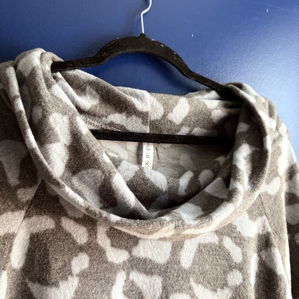 Scarlett Gray and White Cowl Neck Sweater with Flowing Silhouette - Picture 7 of 7